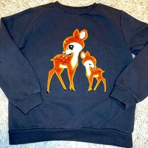 H & M Girls Deer Sweater 8-10